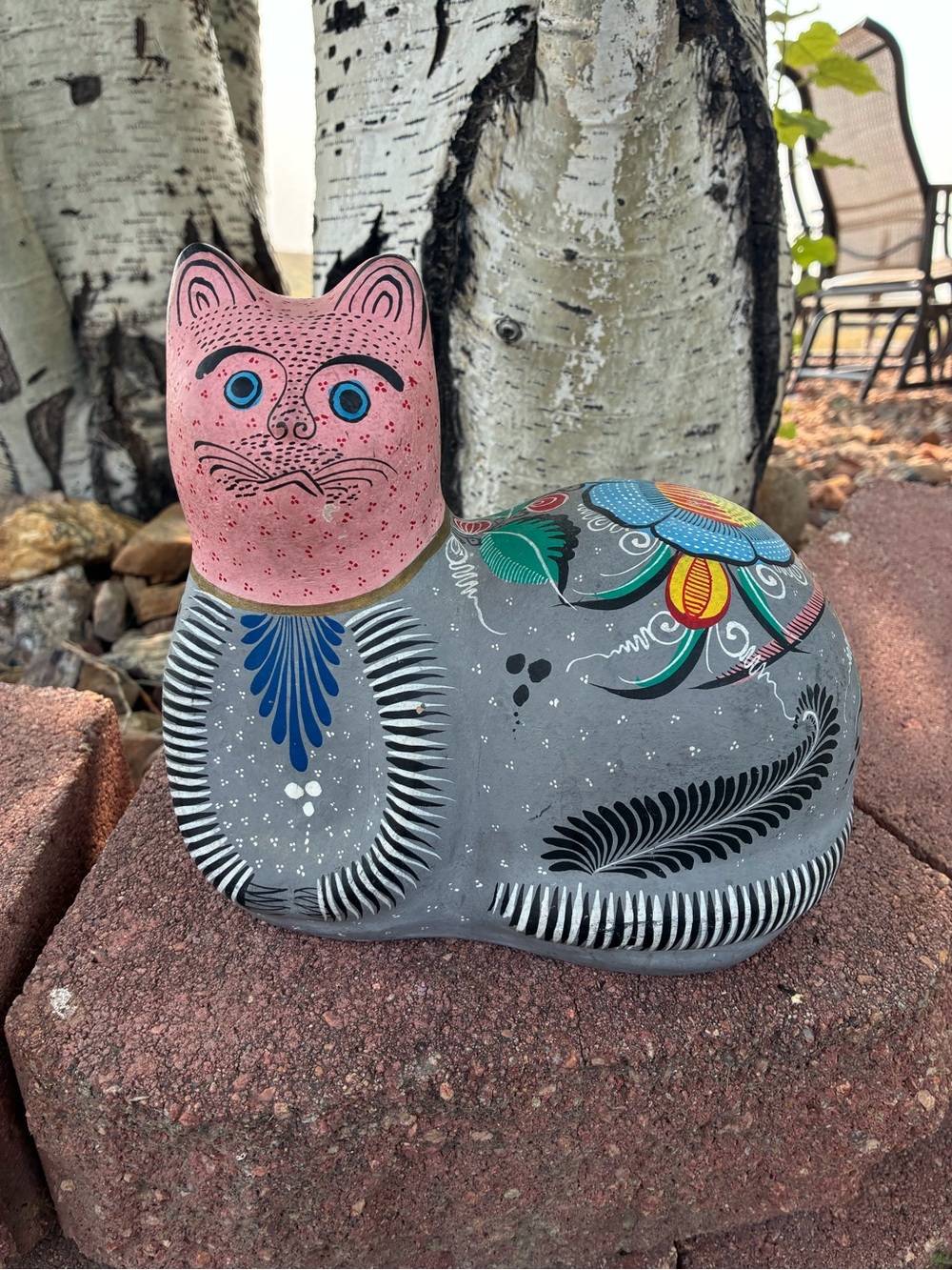 Vintage Mexican Folk Art Tonala Cat